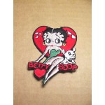 Betty Boop Patch Lot #03 Heart With Pudgy Design Large